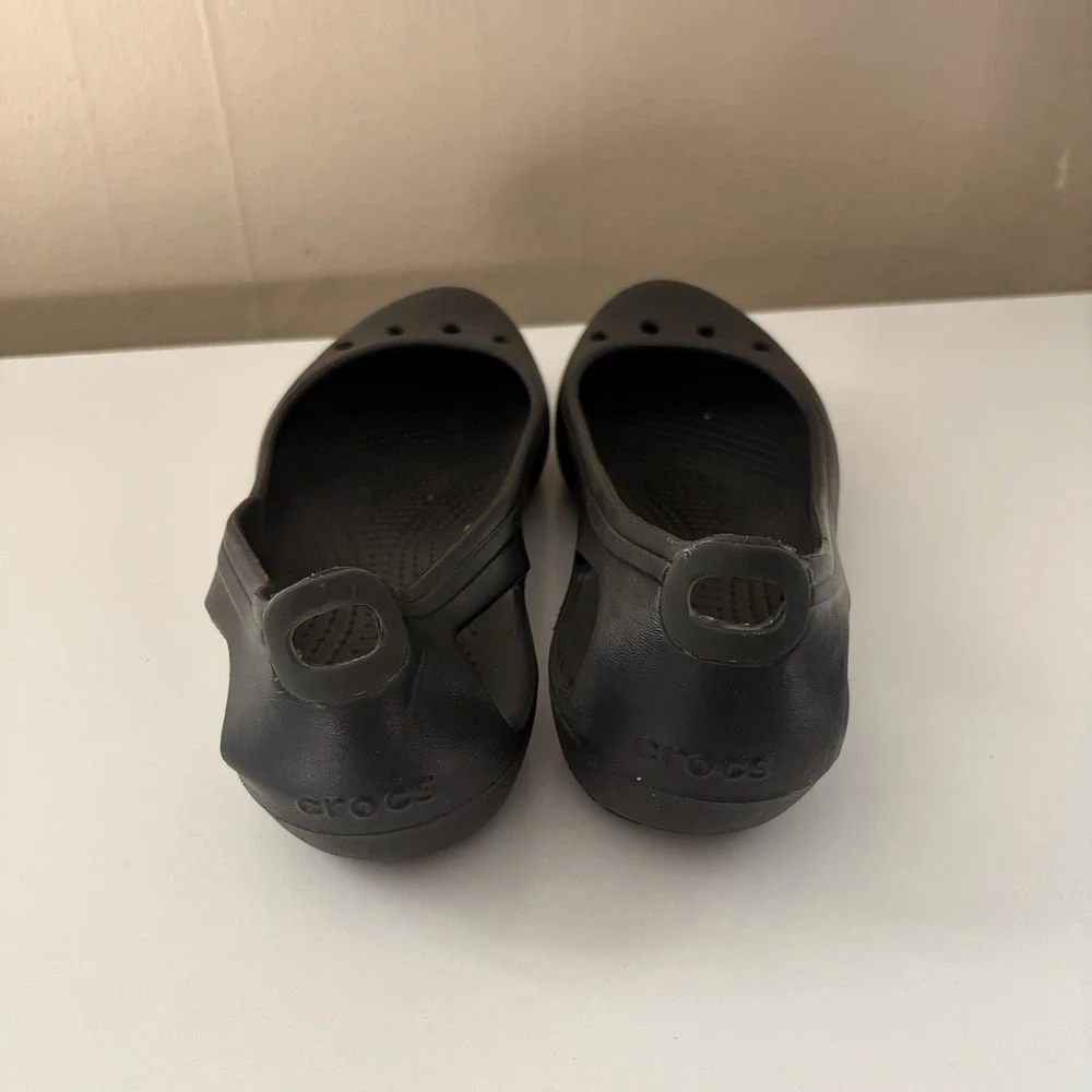 Crocs Womens Kadee Ballet Flats Size 7 Black Casual Comfort Everyday